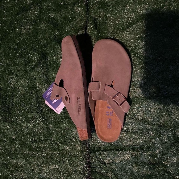 Birkenstock Men's Taupe Suede Loafers - Picture 3 of 4